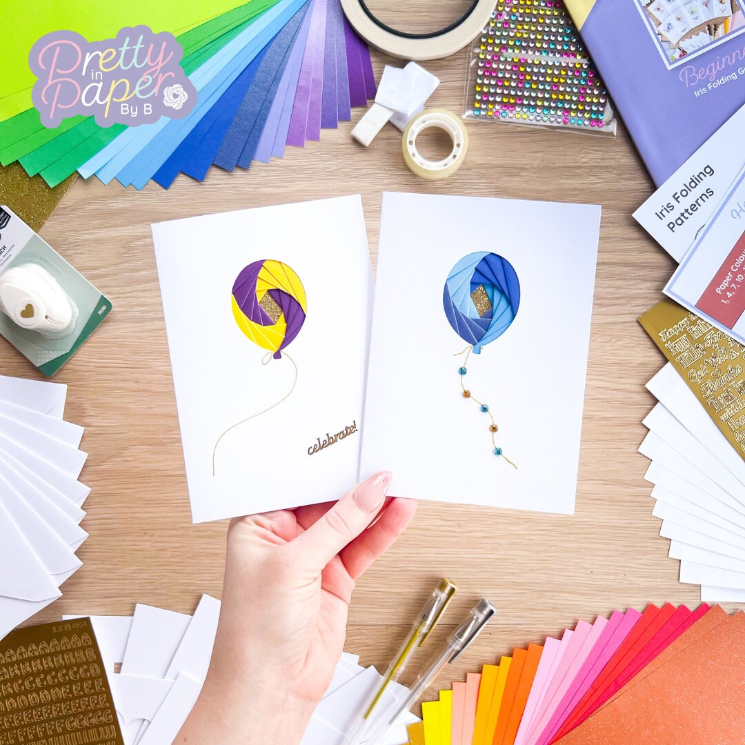 Beginner Iris Folding Card Making Kit | Bright Edition | Craft Kit Gift ...