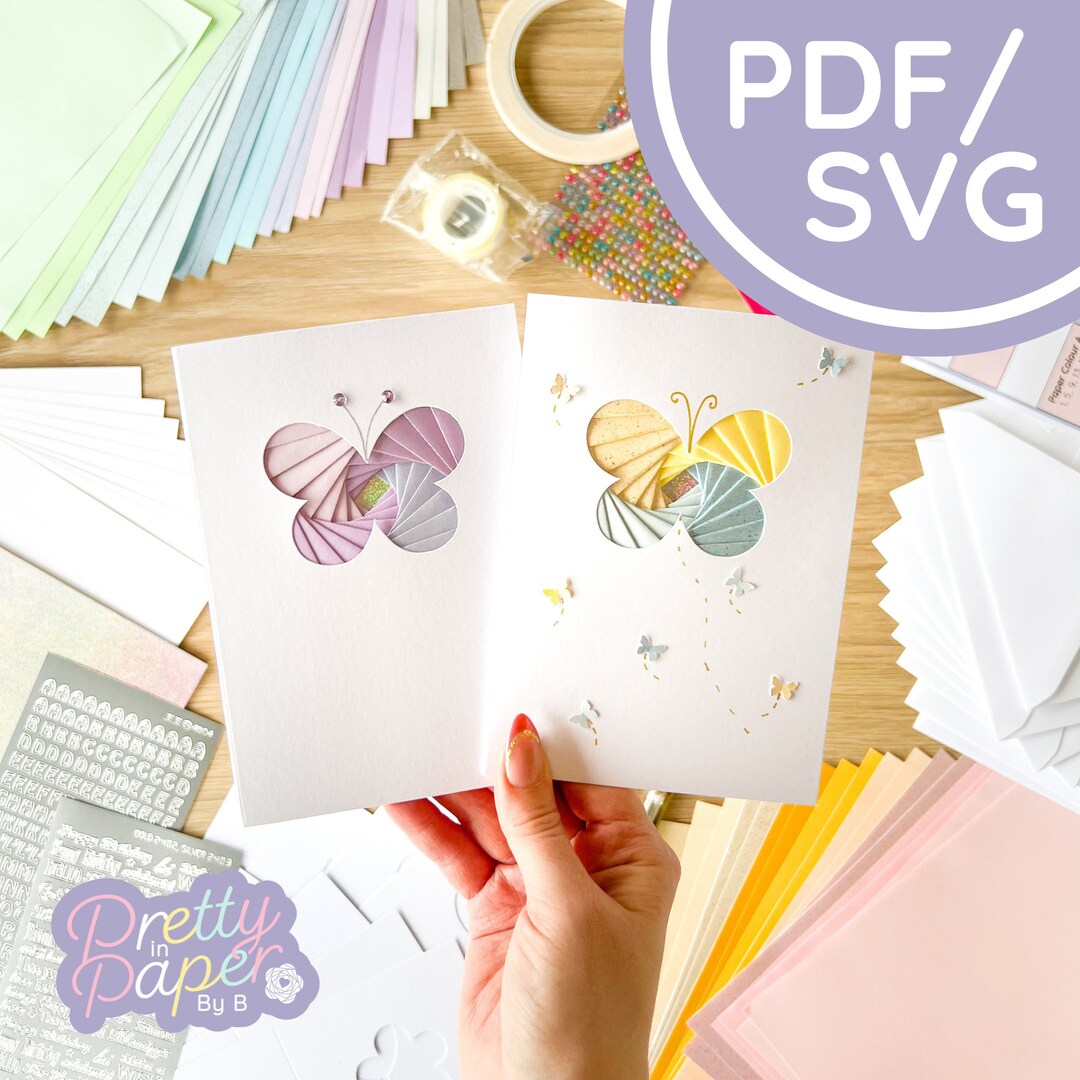 Butterfly Mini Iris Folding Pattern PDF & SVG | Beginner Printable ...