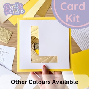 Kit de fabrication de cartes alphabet lettre L | Kit de cartes pliantes Iris | Kit de création de lettres initiales