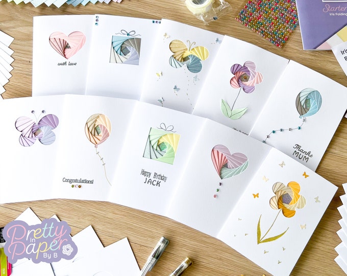 Beginner Iris Folding Card Making Kit | Pastel Edition | Craft Kit Gift ...