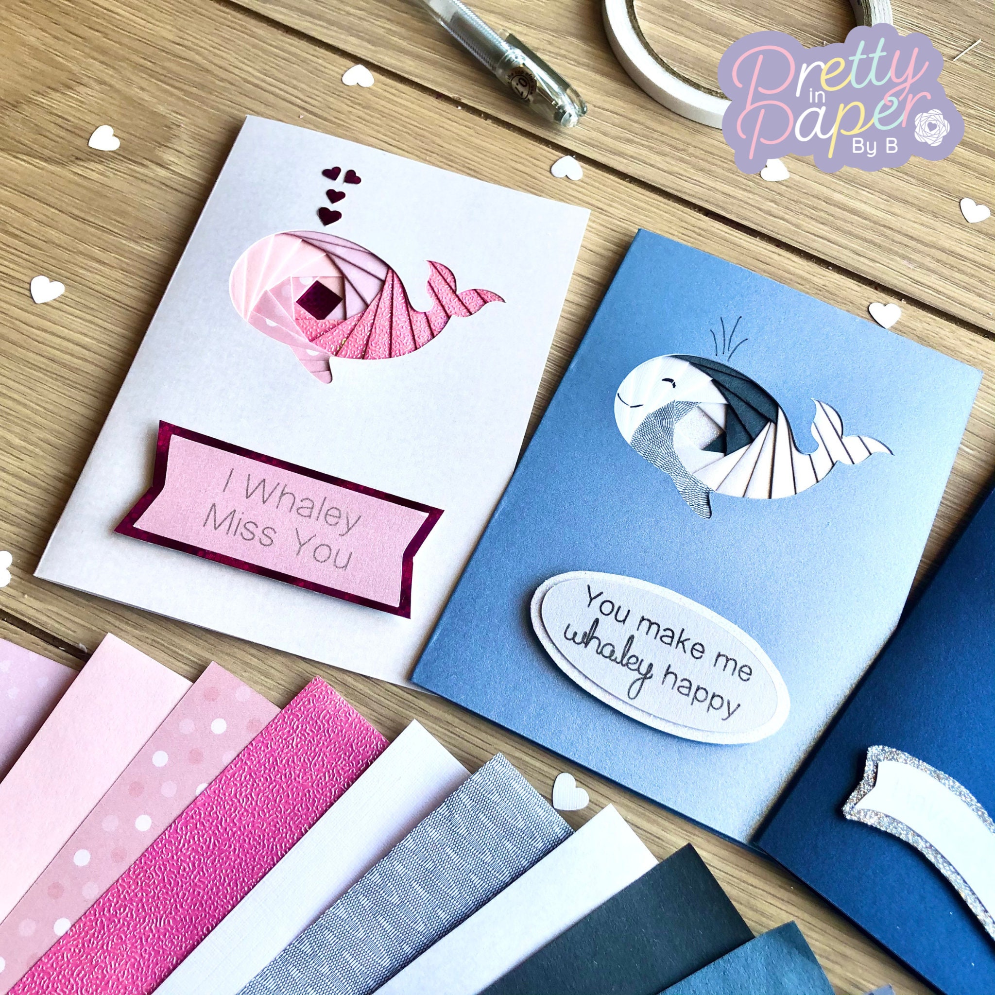 Whale Iris Folding Pattern Template Mini PDF & SVG | Beginner Printable ...
