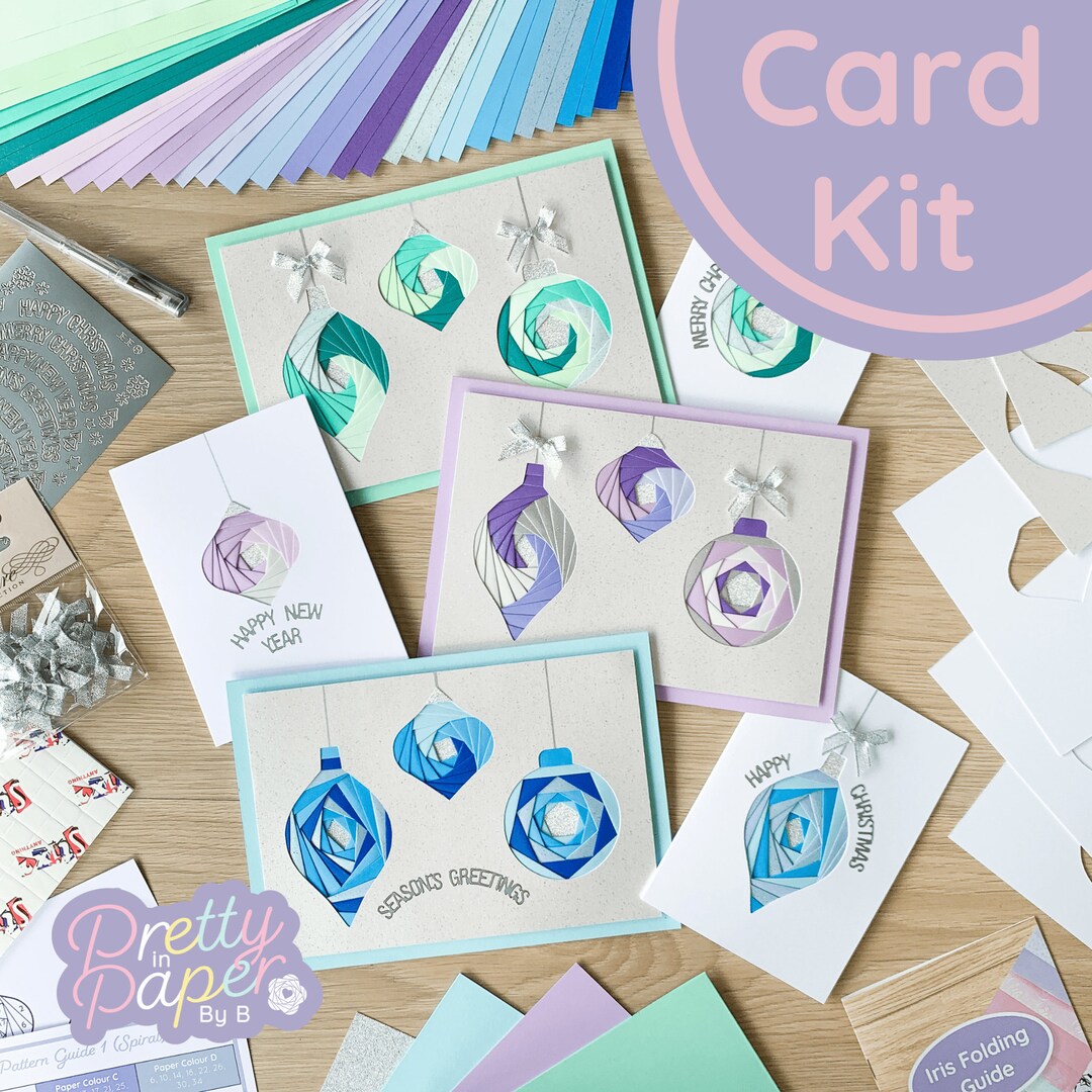 Bauble Christmas Craft Kit Xmas Card Making Kit Beginners Winter Bauble