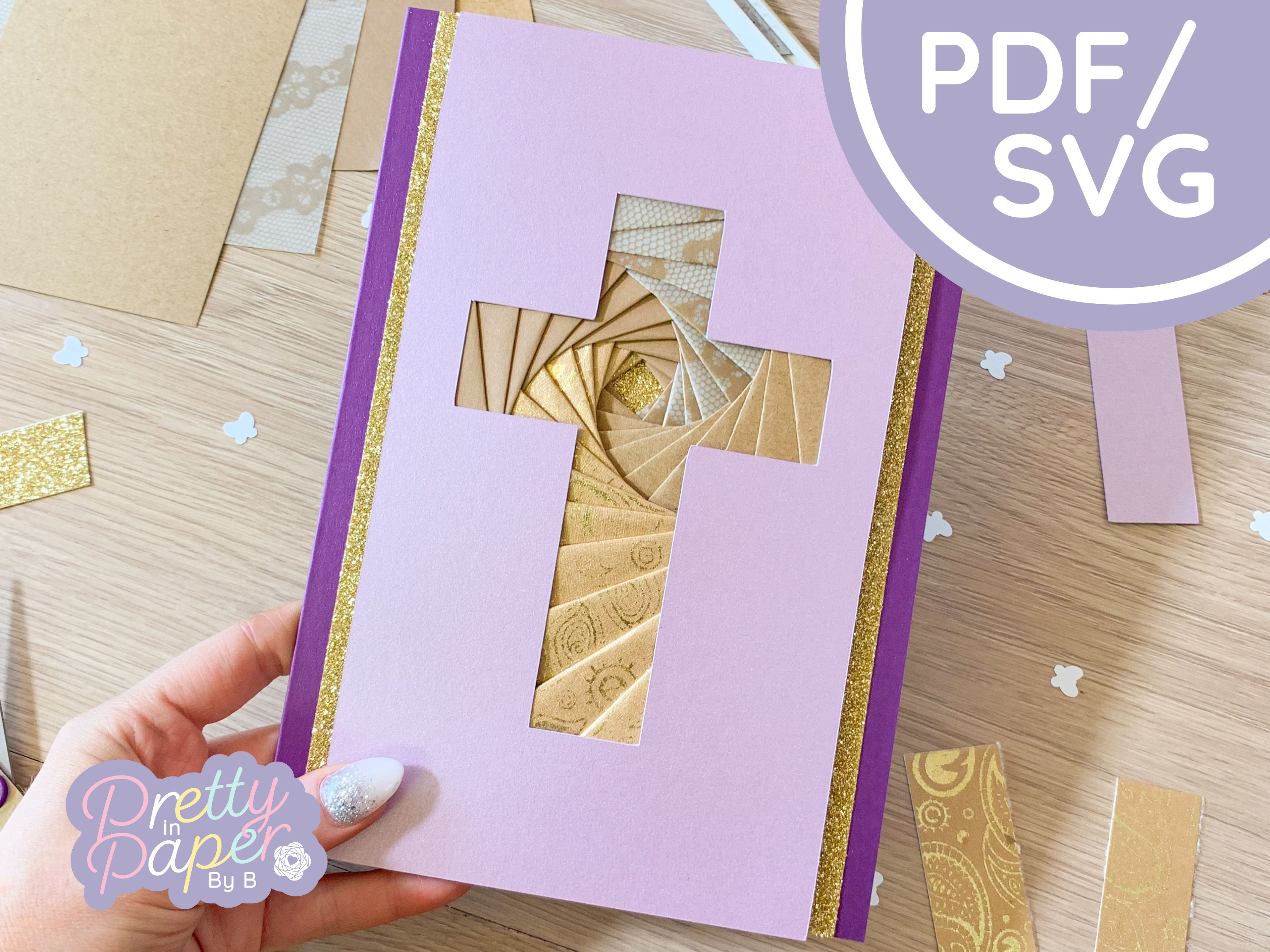 Cross Iris Folding Pattern PDF SVG Beginner Iris Folding | Etsy Canada