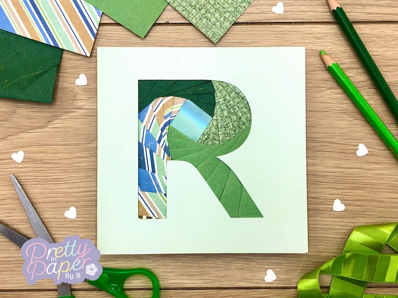 Letter R Iris Folding Pattern PDF SVG Alphabet Beginner Etsy Sweden