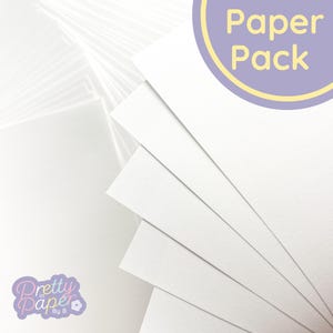 Weißes Leinenpapier Set A5 A4 | Papierblock | 120 g / m² strukturiertes Einlegepapier