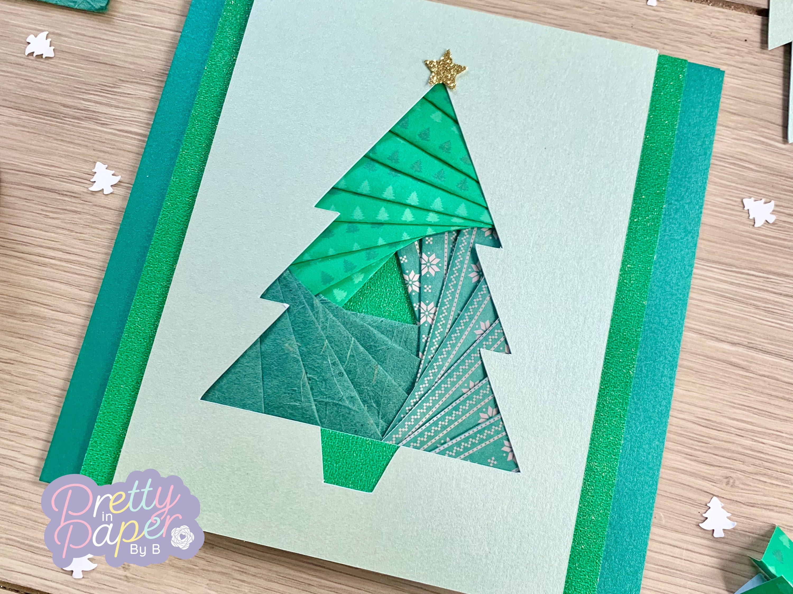 Christmas Tree Iris Folding Pattern PDF & SVG Xmas Tree Etsy