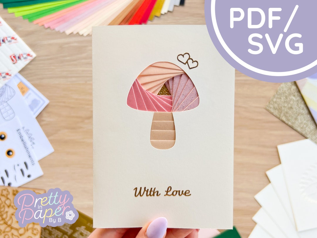 Toadstool Iris Folding Pattern Template Mini PDF & SVG - Etsy