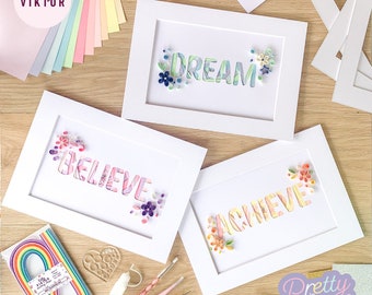 Positive Papercraft Kit Dare To Dream | Craft Kit Iris Folding | Quilling Kit