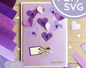 Heart Mini Iris Folding Pattern PDF & SVG | Beginner Iris Folding Pattern Download | Cut File | Card Making Template