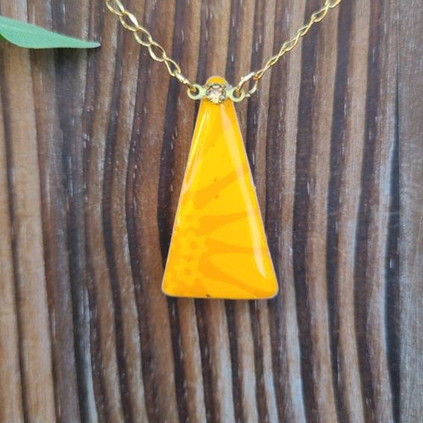 Collana Giallo Daisy Pyrex Triangle