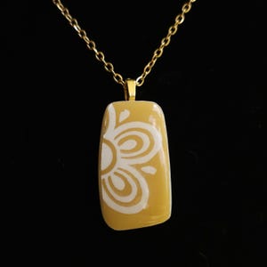 Butterfly Gold half flower necklace #2