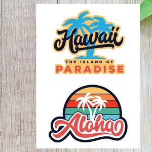 Hawaii SVG/Aloha SVG/Tropical Vacation Vector file/Circut Travel cut outs/Cardmaking Hawaii/Vacation SVG