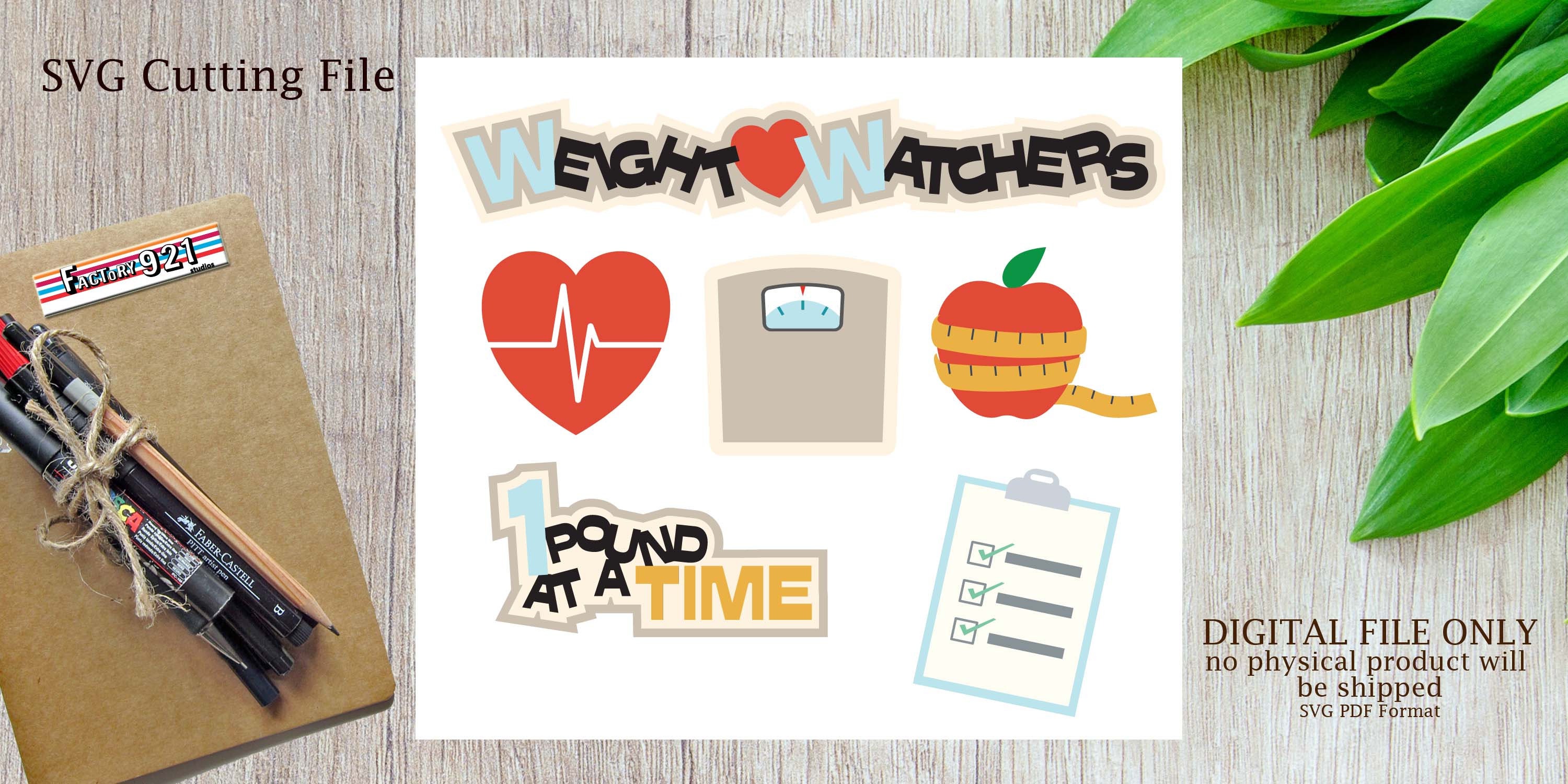 Weight Watchers SVG/Weight Loss SVG/Tape Measure and Scale Vector File/Positive affirmations for Weight Loss SVG