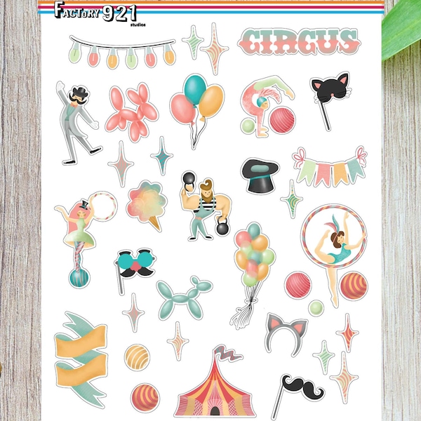 Printable Circus Planner Stickers Etsy printable-circus-planner-stickers-etsy