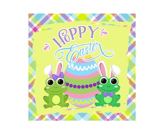 Hoppy Easter frog sign