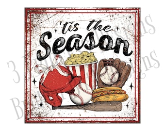 Tis&#39; the season baseball sign, Baseball wreath sign, Everyday decor