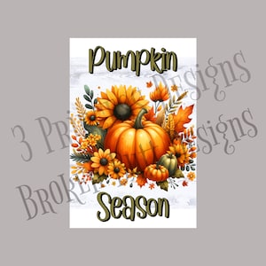 Cartel de temporada de calabaza, cartel de otoño