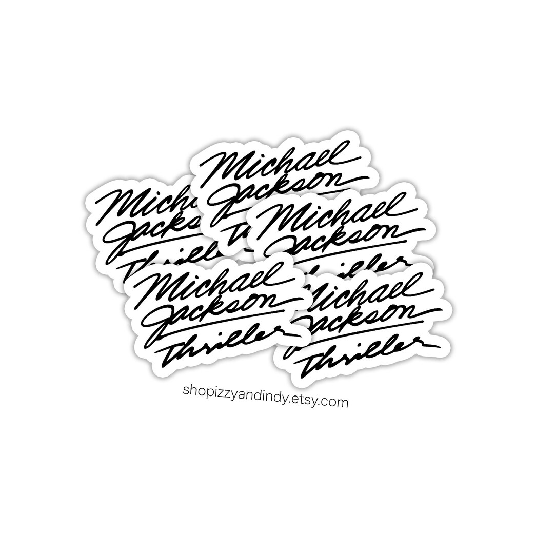 Michael Jackson Vintage Signature Vinyl Sticker Pop Music - Etsy