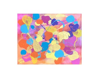 Love the Colors - 8x10 Acryl auf Leinwand - Wandkunst Dekoration