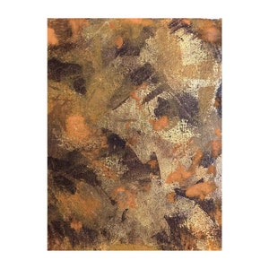 Golden Caramel Brown - Abstract Acrylic Painting on Canvas 8x10 - Wall Decoration