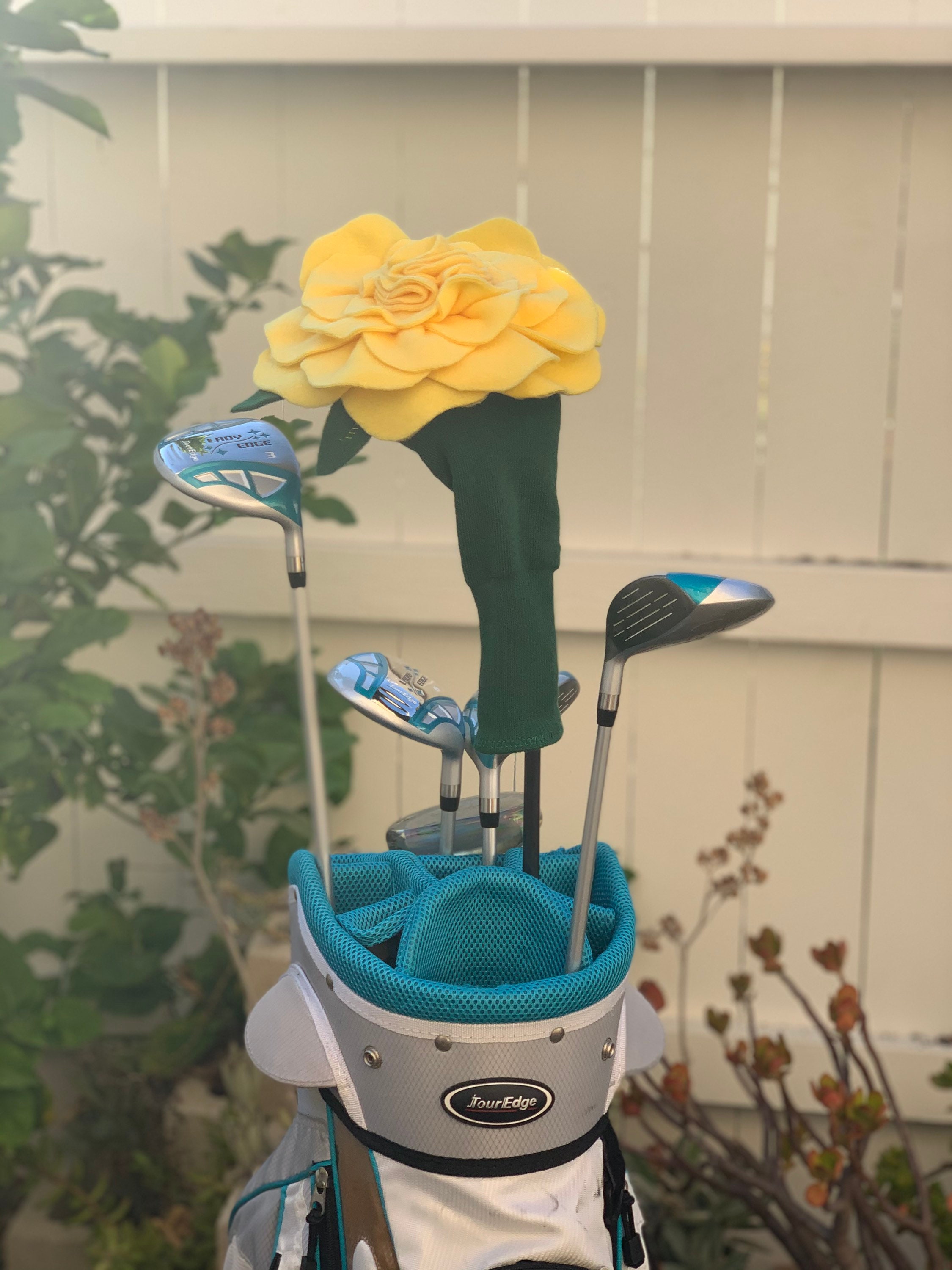 Yellow Rose Golf Club Cover Etsy