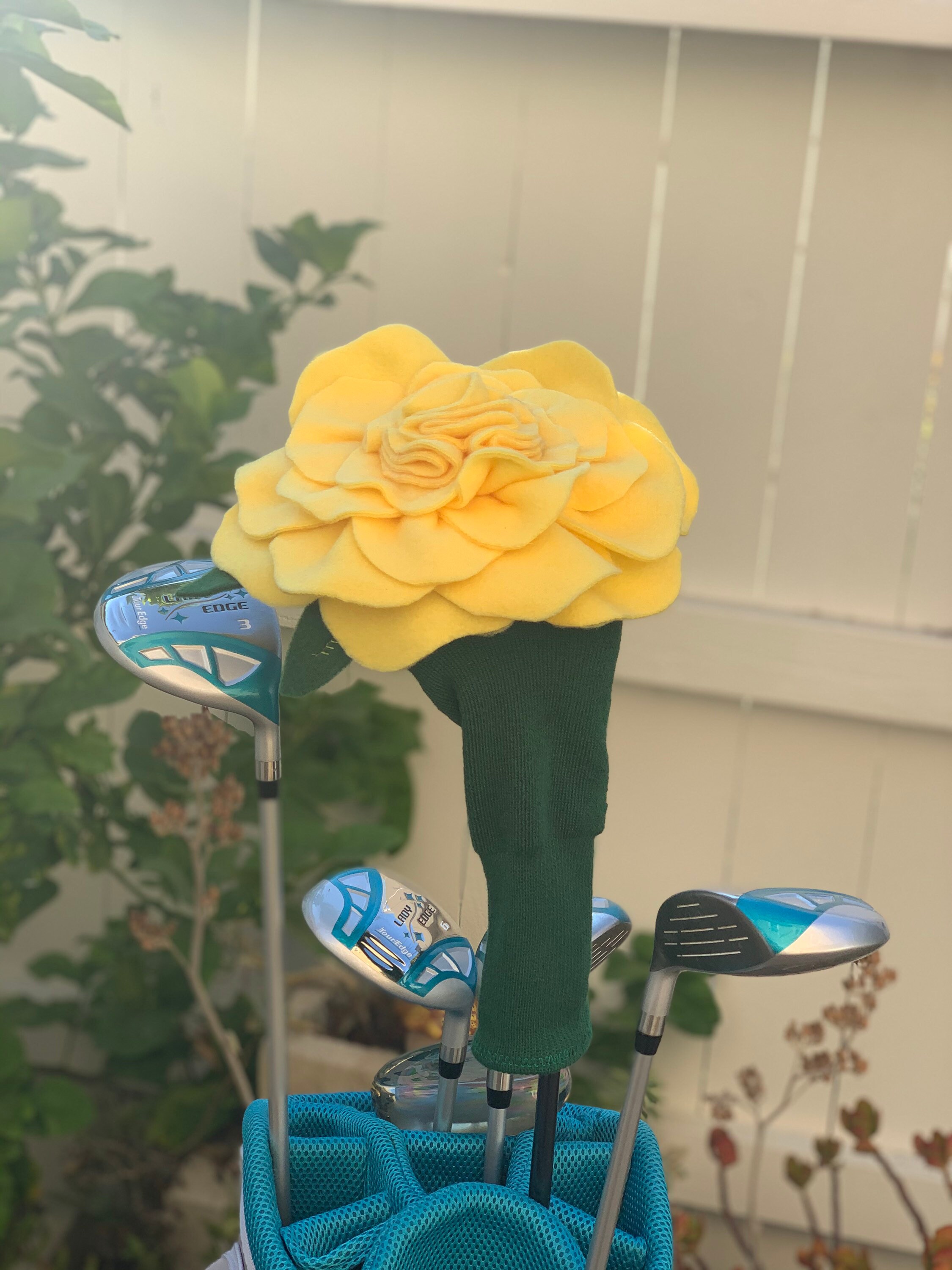 Yellow Rose Golf Club Cover Etsy