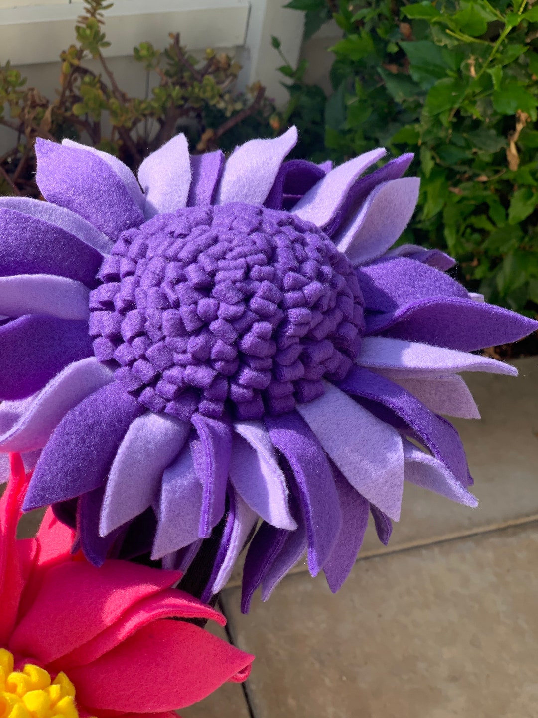 Woodpurple twotone Flower Golf Club Cover Etsy