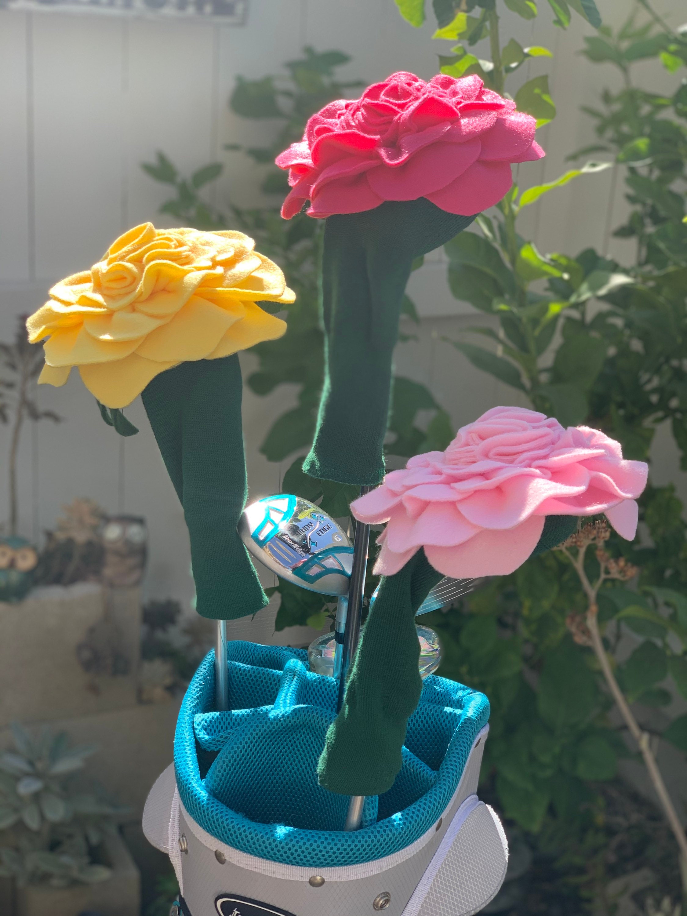 Yellow Rose Golf Club Cover Etsy