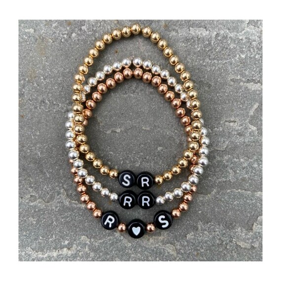 Gold Filled Name Bracelet Bead Bracelet customised custom Etsy