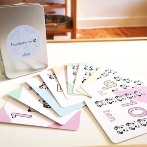 Flashcards de números, atividades de aprendizagem pré-escolar, presente ideal para crianças pequenas