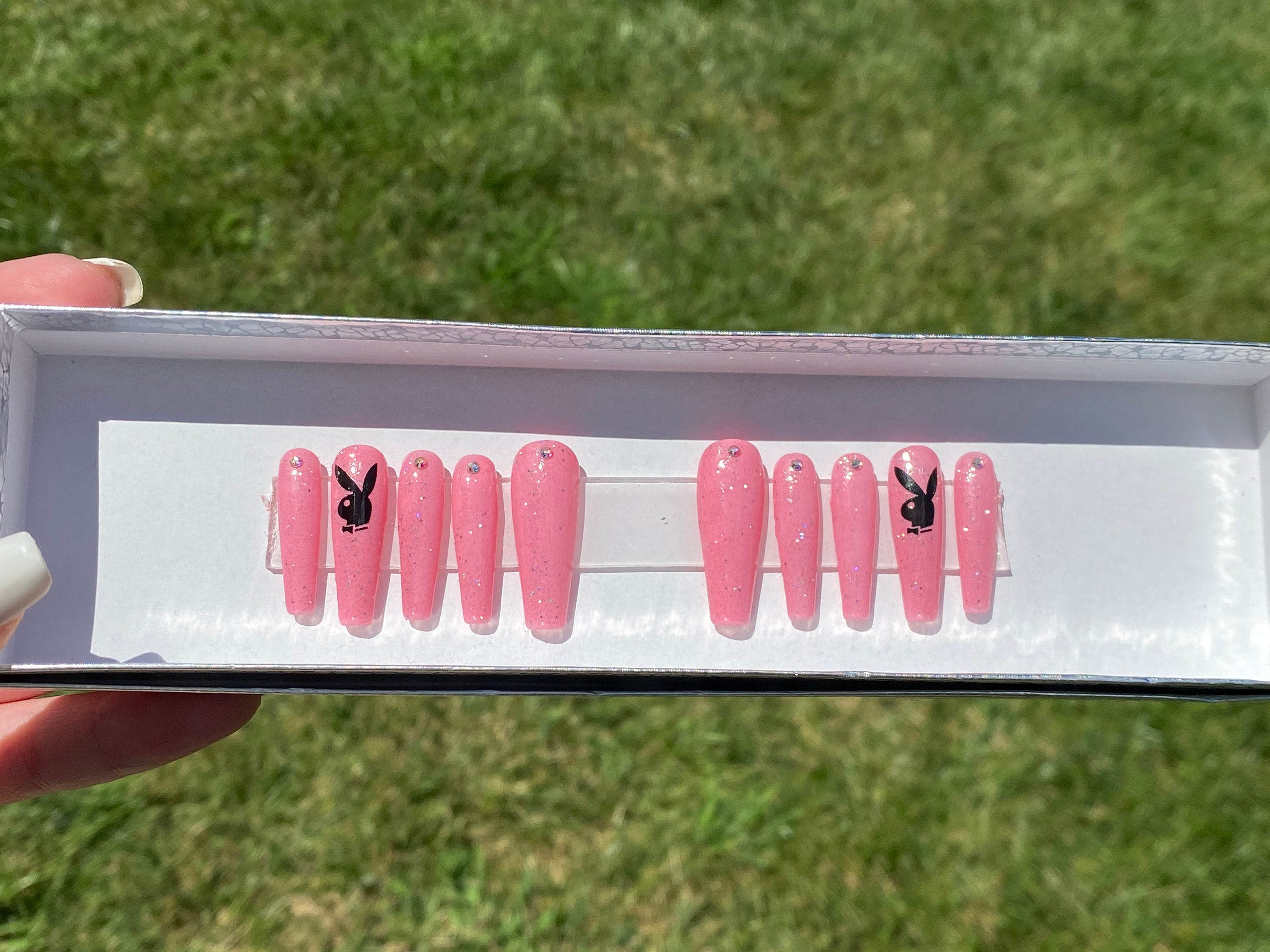 Custom Logo Press on Nails Etsy