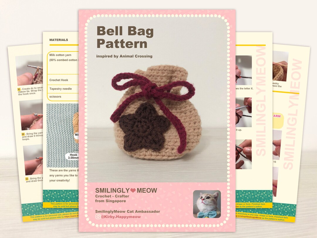 Animal Crossing Bell Bag Crochet Pattern Etsy New Zealand