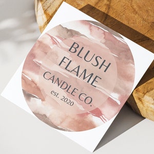 Abstract Logo Design, Floral Logo Design, Premade Logo for Candle Business, Small Business Branding, Logo Set, Elegant Boutique Logo, Canva