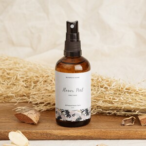 Boho Room Spray Label Template, Editable Product Label Template, 5x2.5 3x2 DIY Label for Body Products, Floral Label Template, Oil Label