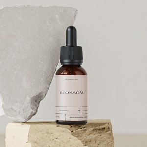 Tropfenflasche Etikett Vorlage, Kosmetische Flaschenetikett, Editierbare Ätherisches Öl Etikett, 1 Unze 2 Unzen 4 Unzen Flaschenetikett Vorlage Canva, Beauty Label