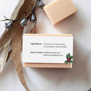 Christmas Soap Label Template, Editable Soap Label Template, DIY Soap ...