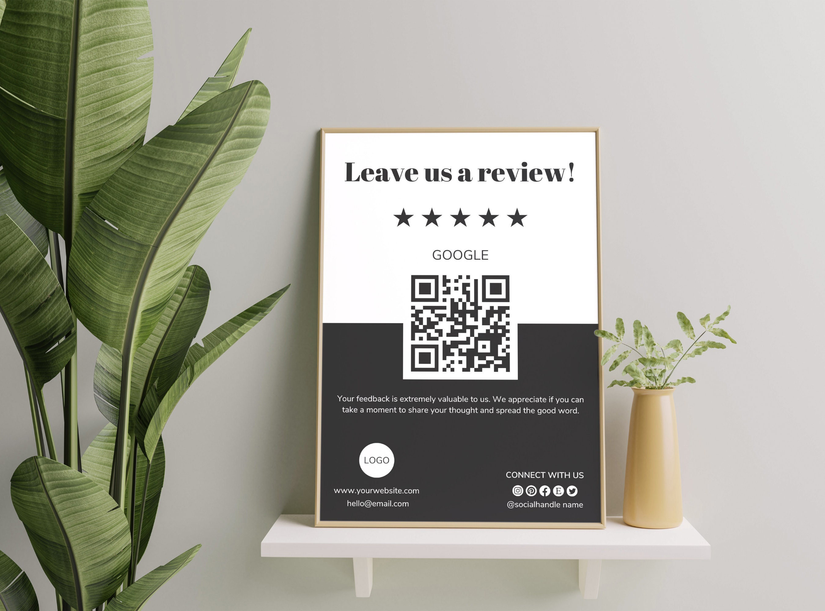 Ask for Review QR Code Sign Template Google Review Sign Etsy Ask for Review QR Code Sign Template Google Review Sign Etsy