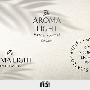 Premium Text Logo Design, Minimalist Logo Design, Premade Logo for Candle Business, Small Business Branding, Logo Set, Elegant Boutique Logo