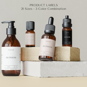 Editable Cosmetic Labels, Modern Label Set Design, Luxury Product Label Template, Skin Care Product Label Template, DIY Label for Bottles