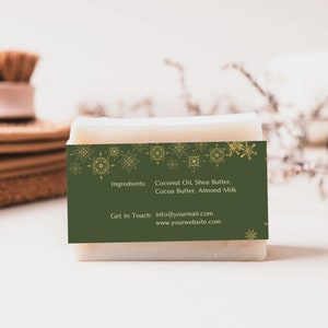 Christmas Soap Label Template, Editable Soap Label Template, DIY Soap ...