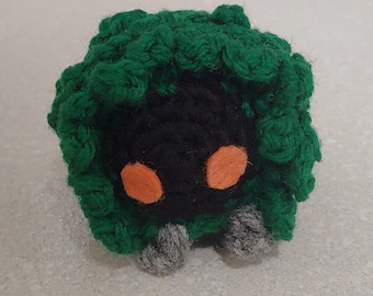 Crochet Mini Mosscreep Pattern, Hollow Knight Inspired Keychain
