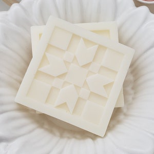 Fragrance Free Plain Jane Quilt Block Soap Goat Milk Soap Perfect Gift for Quilters imagen 1