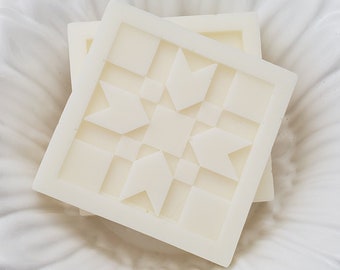 Fragrance Free - Plain Jane Quilt Block Soap | Goat Milk Soap | Perfect Gift for Quilters