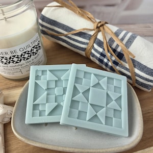 Linen Breeze - Quilt Block Soap | Eucalyptus & Cotton | Goat Milk Soap |  Gift for Quilters