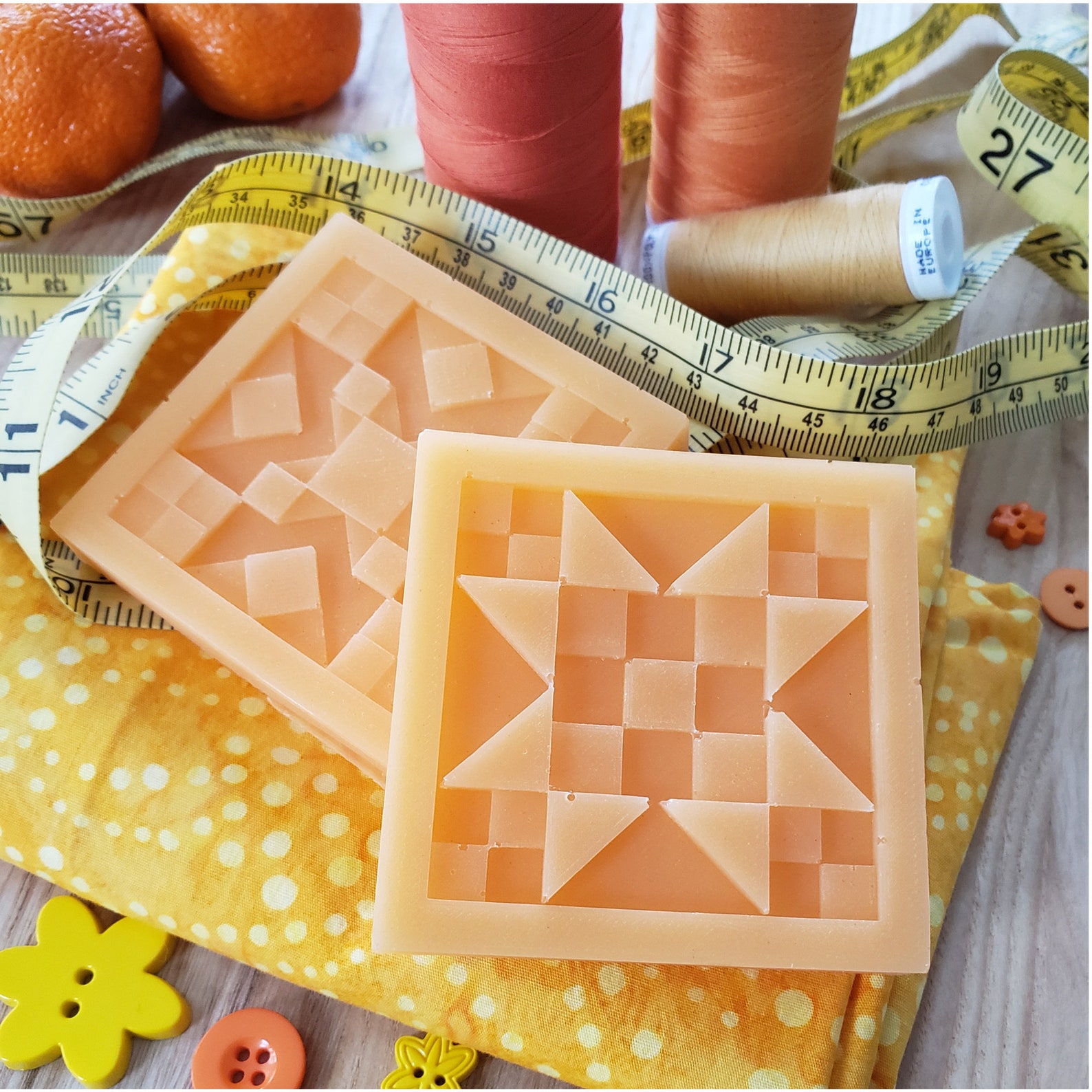 Florida Citrus Summer Quilt Block Hand Soap Orange Lemon Etsy