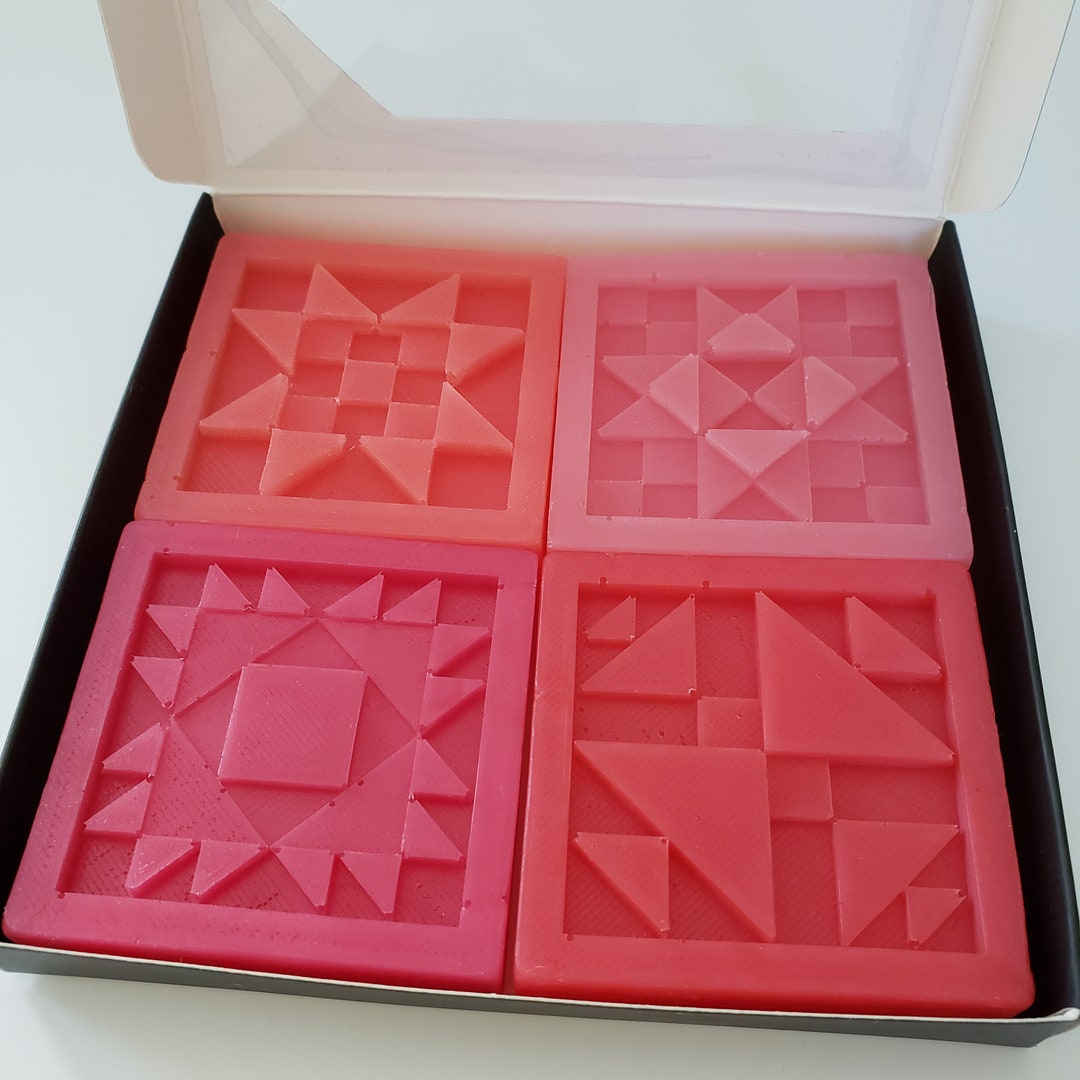 Quilt Block Soap Sampler Cranberry Pomegranate Fruity Etsy