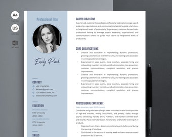 Resume Template Word, Easy Resume Template, CV Resume Template, Instant Download, Professional Resume Template, Resume CV, Human Resources