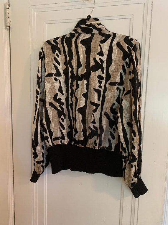 Adrienne Pappel abstract print blouse. - image 2