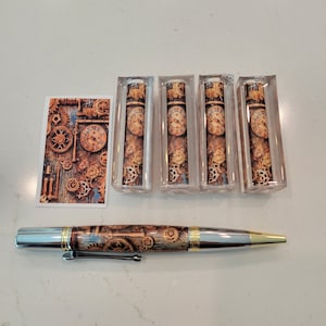 Steam Punk Art tube-in pen blank for Gallant pen kit or Sierra pen kit and others. SPTI-3