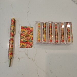 Coppia di penne vuote in tubetto di arte giapponese Chiyogami per kit di penne Slimline Twist e altri. JCTI-2 Slimline Twist